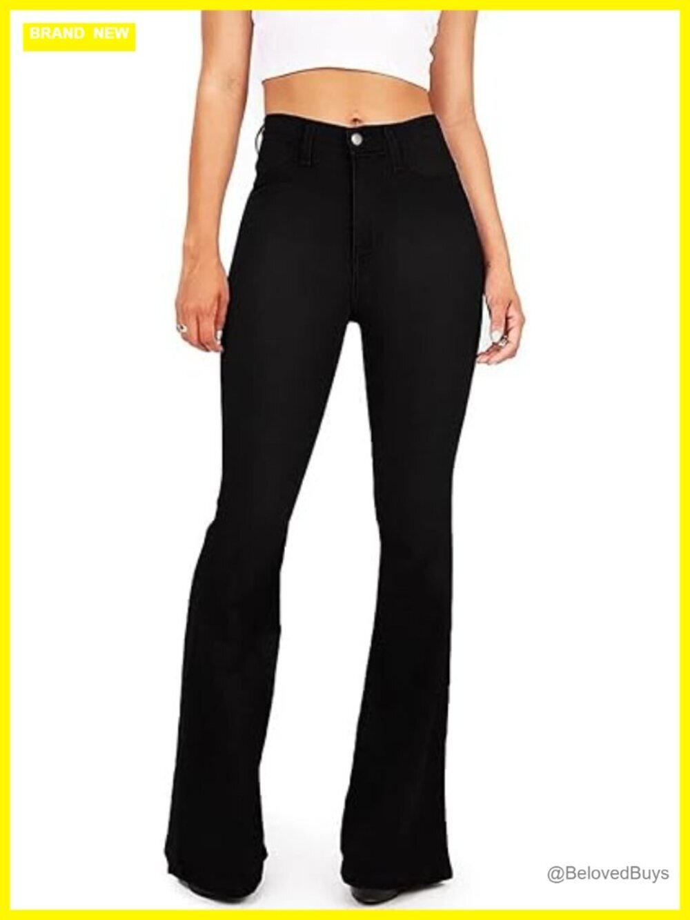 High Waisted Bootcut Bell Bottom Jeans with Stretch
